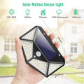 Four-sided 100LED solar light landscape garden wall light outdoor waterproof wall lighting street